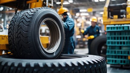 Fototapeta premium tire manufacturing