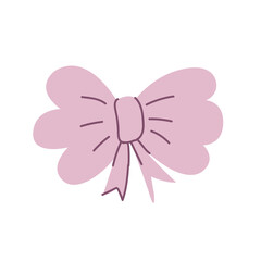 lilac bow vector illustration