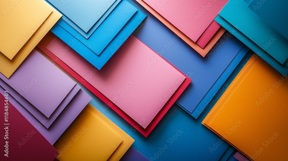 Poster a stunning display of colorful paper pieces interspersed with various shades creates an eye-catching