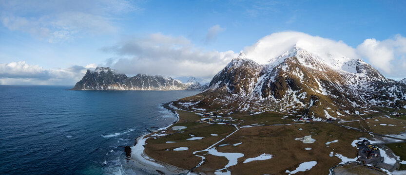 Panoramic view of the Dragon's Eye in Norway