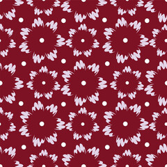 Cute hand drawn floral seamless pattern background