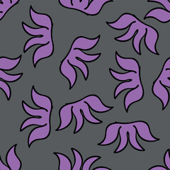 Seamless floral pattern, liberty ditsy print in delicate pastel colors. Pretty botanical design: small hand drawn flowers, little leaves, simple abstract bouquets on a light background