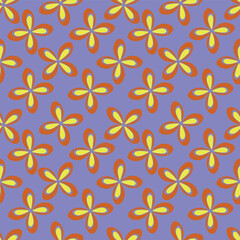 Cute hand drawn floral seamless pattern background