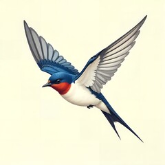 Obraz premium Stunning Cliff Swallow in Flight Wildlife Bird Nature Image