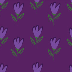 Cute hand drawn floral seamless pattern background