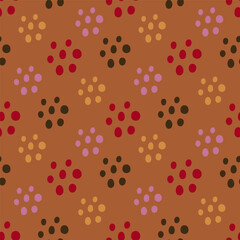 Colored circles seamless pattern, vector background. Ideal for fabric, textile, baby bedding, wallpaper, pajamas. Scandinavian style.