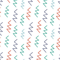 Multicolor curve line, Kids seamless pattern, vector background. Perfect for fabric, textile, baby bedding, wallpaper, pajamas. Scandinavian style.