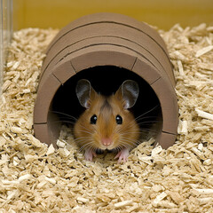 Hamster in a basket