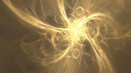 Abstract particle trails forming swirling motions in gold, dynamic and fluid Illustration --chaos 10 --ar 16:9 --style raw --stylize 0 --v 6.1 Job ID: fd6ffc66-1c9b-4e37-bfec-541440247141