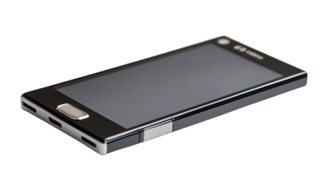 Mobile phone, isolated on transparent background