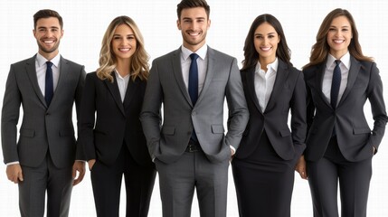 Confident Business Team Portrait Showing Unity and Success