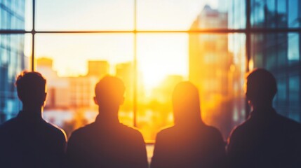 Team Focused on Presentation in Bright Boardroom