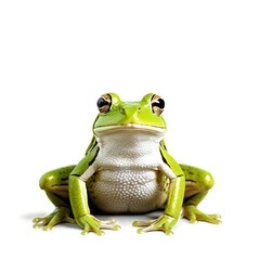 Obraz premium frog sitting isolated on transparent background