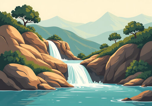 waterfalls chantara located trodos mountains southern