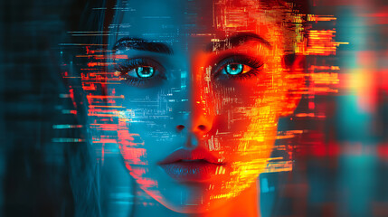futuristic female robot face showcasing artificial intelligence concepts and humanoid robot design with advanced ai face technology
