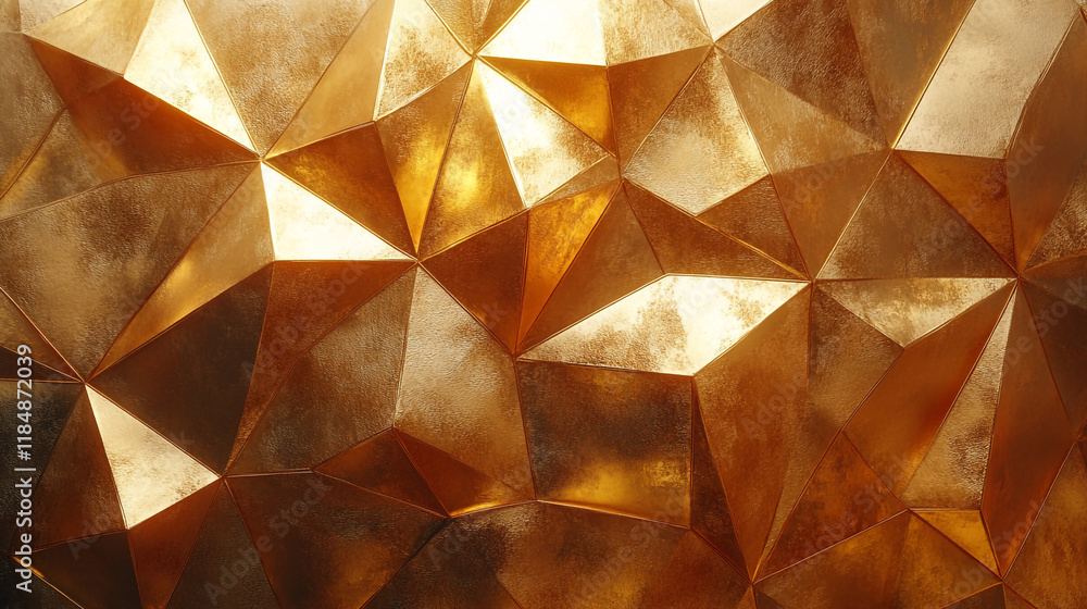 Poster luxurious golden geometric pattern creating a striking visual texture