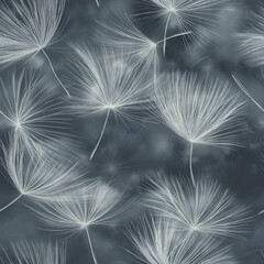 Fototapeta premium abstract dandelion seeds - seamless pattern