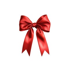 Fototapeta premium red heart, red ribbon, white background