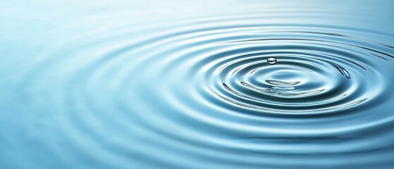 Close-Up of Water Ripples on Clear Pool Surface with Light Blue Background