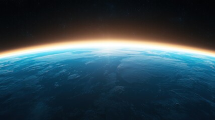 Earth's majestic horizon a cosmic view of our planet from space digital art stunning perspective universe exploration