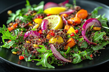 Colorful Quinoa Salad with Roasted Vegetables