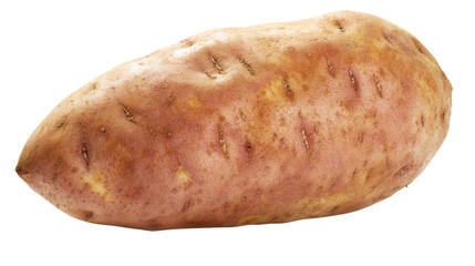 Sweet potato, isolated on transparent or white background