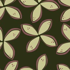 Wallpaper in the style of Baroque. Seamless vector background. Set of colored floral ornament. Graphic pattern for fabric, wallpaper, packaging