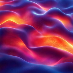 Fototapeta premium Illuminated gradient waves forming magical abstract scene picture