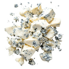 Blue Cheese Crumbles on transparent background
