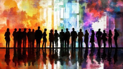 Diverse Team Collaborating in Modern Office Setting