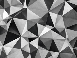 Fototapeta premium Abstract Geometric Triangles in Black and White