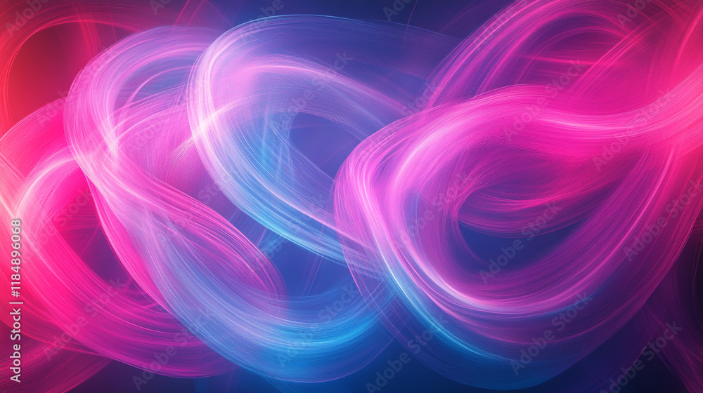 Poster colorful abstract light patterns creating a vibrant atmosphere in digital art