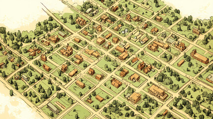 Fototapeta premium Retro us city map of firestone, colorado. vintage street map. Firestone. Illustration