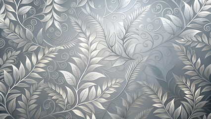 Elegant silver floral pattern design.