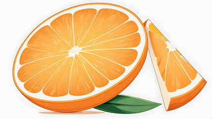 fresh Orange slice isolated