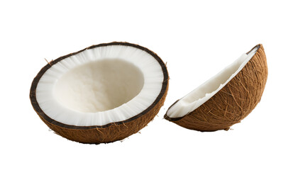 single coconut slice isolated. Generative Ai