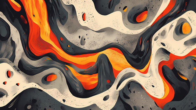 Magma. Firestone. Illustration