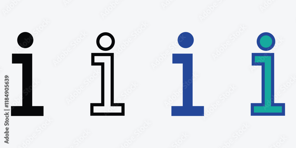 Poster info sign icon set. about us icon vector. faq icon. information icon vector. information support ico