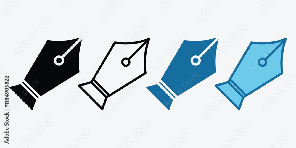 Poster pen tool cursor. vector computer graphics. logo for designer or illustrator. pin icon vector.