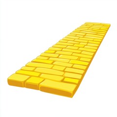 Illustration of a winding yellow brick road, symbolizing adventure and journey.