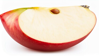 apple slice isolated red apple slice on white background format red apple slice with no background full depth of field