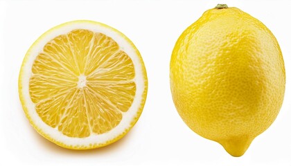 lemon fruit slice isolated lemon slice top view on white background format lemon slice no background full depth of field