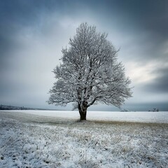 tree in snow