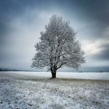 tree in snow