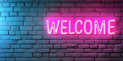 Obraz premium A vibrant neon 