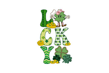 Lucky, Western Patrick's day Sublimation t Shirt Design