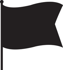 Flag icon. Flat waving flag icon. flag isolated on transparent background. Vector illustration.