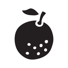 Citrus orange or lemon doodle icon hand drawn with black line in freehand style. Vector illustration isolated on white background