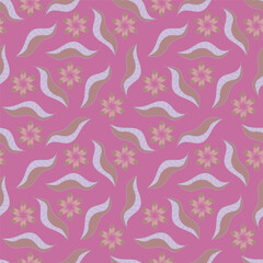 Seampless texture with flowers and leaves