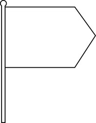 Flag icon. Line waving flag icon. flag isolated on transparent background. Vector illustration.